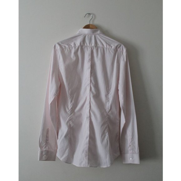 Burberry London Poplin Striped Button Up Men's Shirt City Pink Size 15.5 - Picture 3 of 8